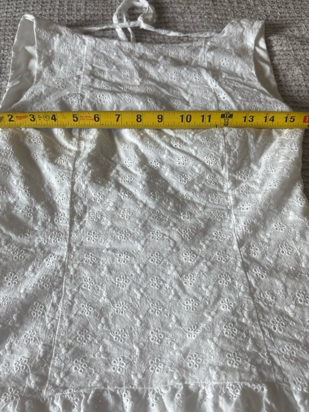 Peppermayo White Eyelet Drop-Waist Mini Dress - Picture 7 of 7